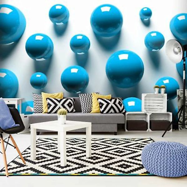 artgeist Fototapete Blue Balls mehrfarbig Gr. 400 x 280 günstig online kaufen