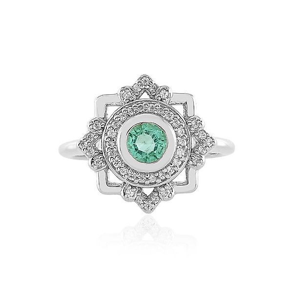 Cavill Silberring Kolumbianischer Smaragd & Zirkon günstig online kaufen