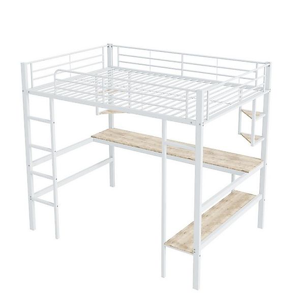 Yemaster Etagenbett Hochbett 90x200/140x200 cm aus Metall, Jugendbett mit S günstig online kaufen