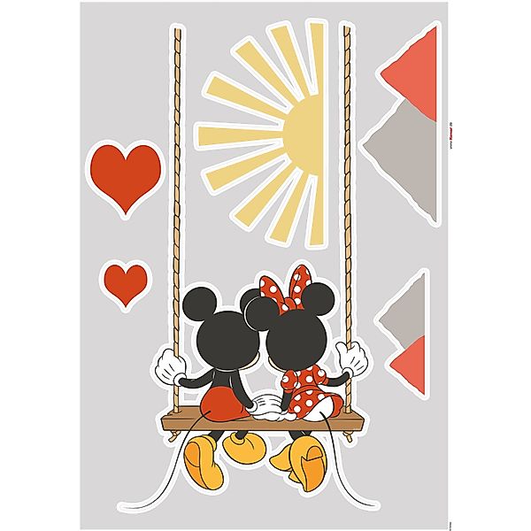 Komar Wandtattoo Mickey Swing - Größe 50 x 70 cm (7 St), selbstklebend, Wan günstig online kaufen