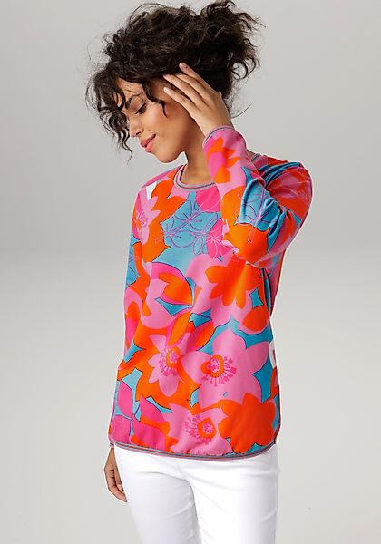 Aniston CASUAL Sweatshirt mit großflächigem, farbenfrohen günstig online kaufen