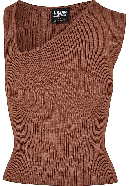 URBAN CLASSICS Tanktop "Urban Classics Damen Ladies Rib Knit Asymmetric Top günstig online kaufen