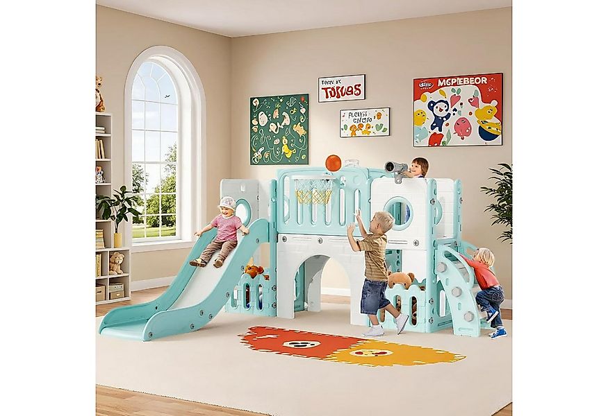 TLGREEN Rutsche, 9 in 1 Kinderrutsche, Kinder Rutsche mit Klettergerüst, (I günstig online kaufen