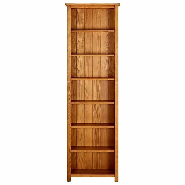 vidaXL Bücherregal Bücherregal 7 Fächer 60x22x200 cm Massivholz Eiche günstig online kaufen