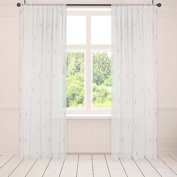 Asphald Gardine mit Scherli Muster Vorhang günstig online kaufen