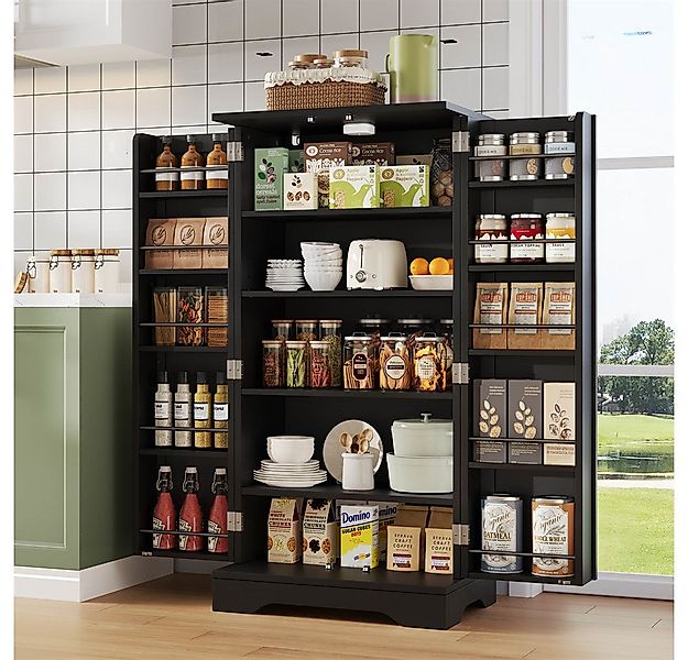 OKWISH Sideboard Modernes Küchenschrank (mit LED-Sensorlicht – großer 2-tür günstig online kaufen