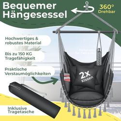 KESSER Hängesessel, Hängestuhl mit Kissen, Getränkehalter günstig online kaufen