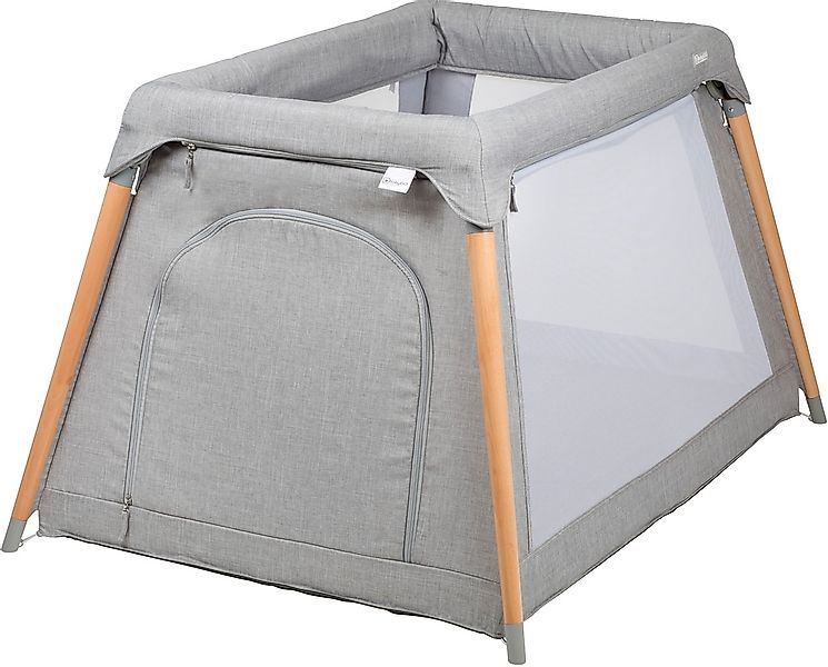 BabyGo Baby-Reisebett "Groovy, grau melange" mit Seiteneingang günstig online kaufen