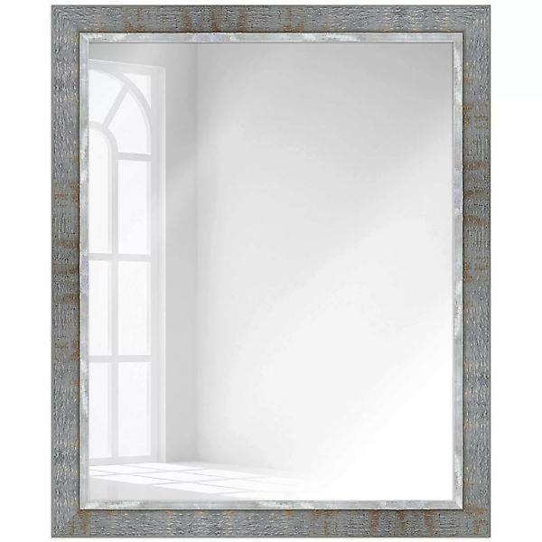 WANDStyle Wandspiegel H670 aus Massivholz in Grau 57 x 67 cm im Stil Vintag günstig online kaufen