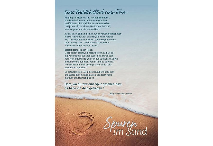 BRUNNEN Poster Spuren im Sand günstig online kaufen