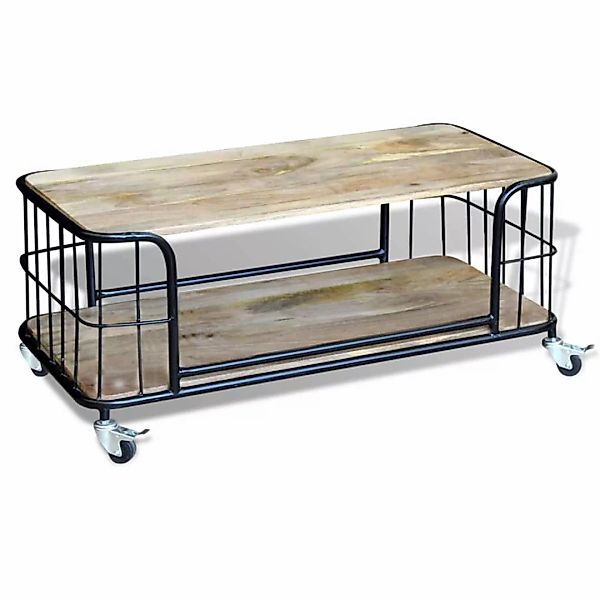 Couchtisch Mangoholz Massiv 100x50x35 Cm günstig online kaufen