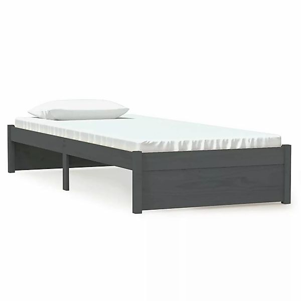 vidaXL Bett Massivholzbett Grau 75x190 cm günstig online kaufen