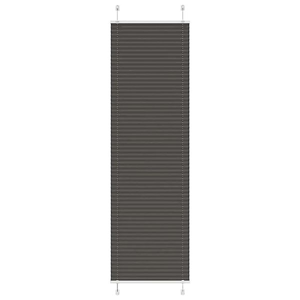 vidaXL Plissee Schwarz 60x200 cm Stoffbreite 59,4 cm Polyester 4015152 günstig online kaufen