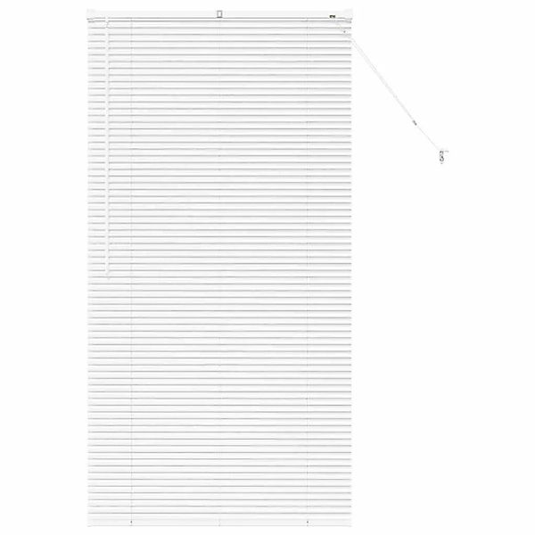 vidaXL Balkenjalousien mit Vorhängen Weiß 175 x 90 cm Aluminium 42005995 günstig online kaufen