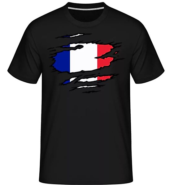 Zerrissene Fahne Frankreich · Shirtinator Männer T-Shirt günstig online kaufen