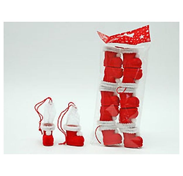 HundB Weihnachtsfigur 10 er Nikolausstiefelchen mit Hänger, ca. 3,2 cm (Stü günstig online kaufen