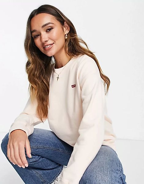 Levi's – Sweatshirt mit Rundhalsausschnitt und Bogenkante-Neutral günstig online kaufen