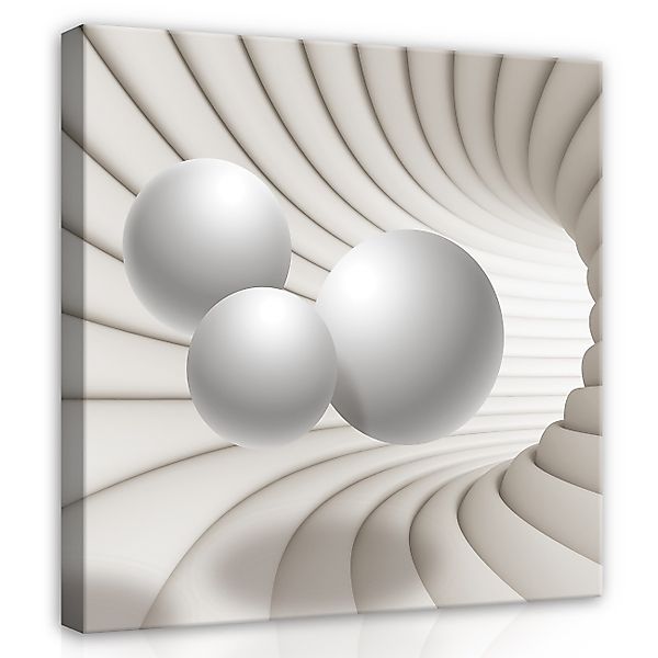 Wallarena Leinwandbild Abstrakt 3D Effekt Kugeln günstig online kaufen