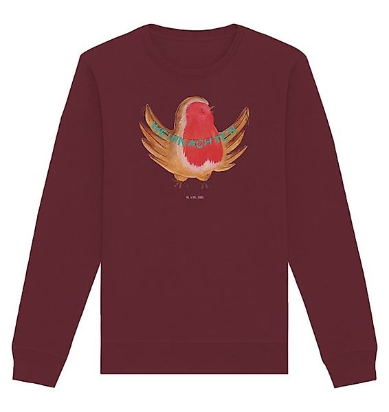 Mr. & Mrs. Panda Longpullover Rotkehlchen Weihnachten Größe L - Burgundy - günstig online kaufen