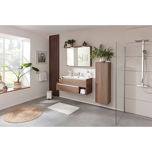 Fackelmann Midischrank links Vita 40,2 cm x 125,7 cm x 32 cm Summer Oak günstig online kaufen
