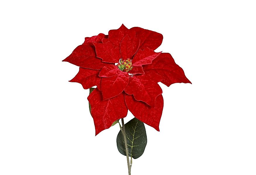 Kunstblume Samt-Weihnachtsstern rot DP Dekoblumen künstliche Blumen Poinset günstig online kaufen