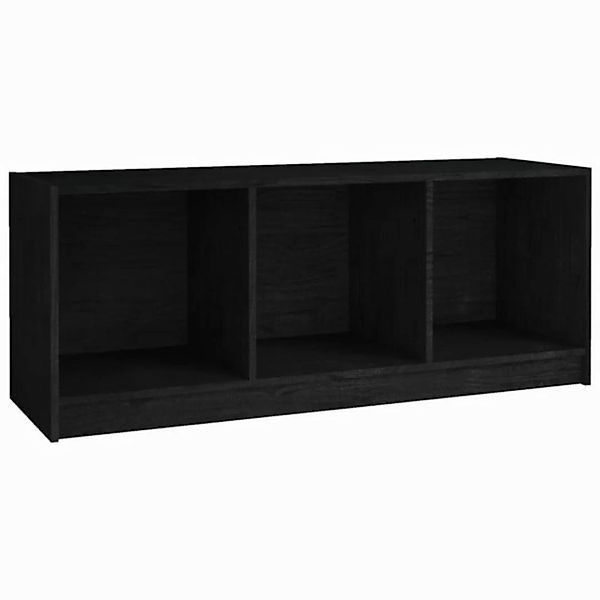 furnicato TV-Schrank Schwarz 104x33x41 cm Massivholz Kiefer (1-St) günstig online kaufen