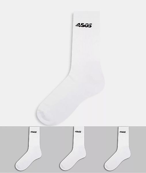 ASOS 4505 – Sportsocken in Weiß mit antibakterieller Oberfläche im 3er-Pack günstig online kaufen