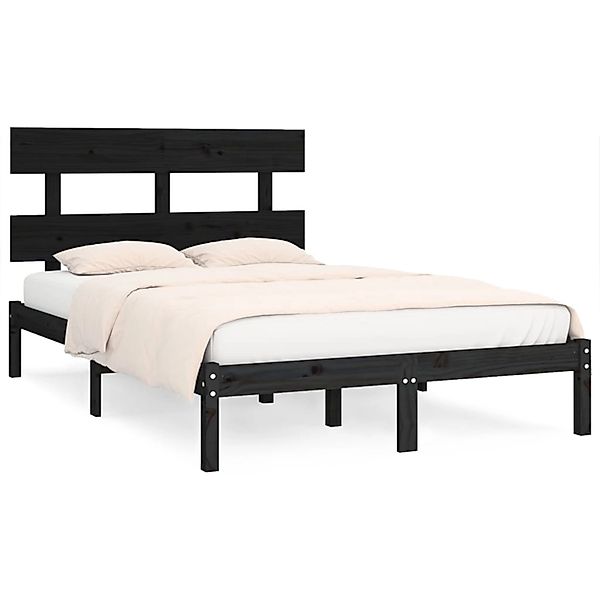 vidaXL Massivholzbett Schwarz 200x200 cm1157005 günstig online kaufen