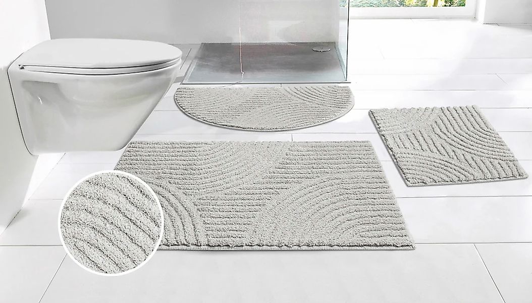 OTTO home Badematte "Ognon, Scandi, Boho, modernes Muster" Höhe 15 mm rutsc günstig online kaufen