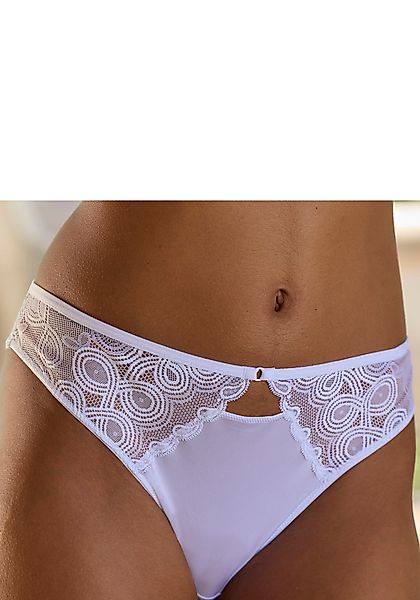 LASCANA Tanga mit extravaganten Spitzeneinsätzen günstig online kaufen