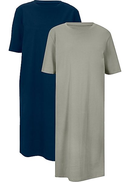 bonprix Shirtkleid (Packung, 2-tlg) für Alltag, mit Rundhalsausschnitt, Kur günstig online kaufen