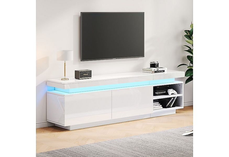 STILVORA Lowboard mit LED-Beleuchtung,TV-Schrank TV-Regal Hochglanz mit off günstig online kaufen