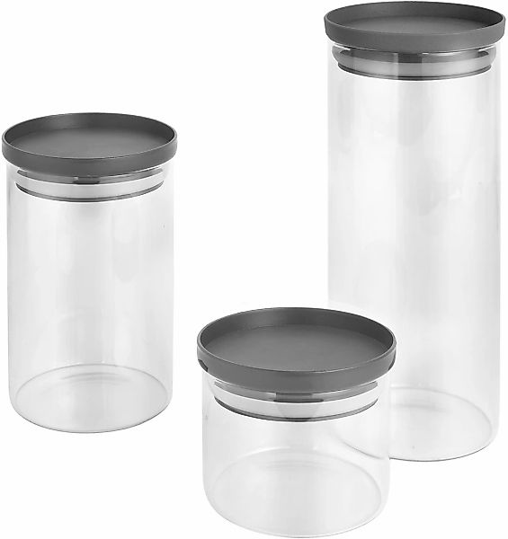 Metaltex Vorratsglas "Aroma Line, Lebensmittelaufbewahrungsbehälter" Set, 3 günstig online kaufen