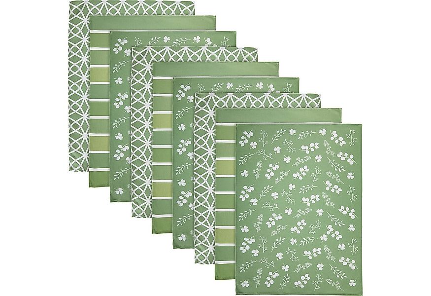 Erwin Müller Geschirrtuch Geschirrtuch "Blumen, Grafik, Streifen" 9er-Pack, günstig online kaufen