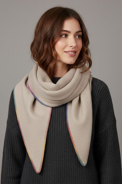 Faera Modeschal Regenbogen Zierkante Sehr Weich, günstig online kaufen