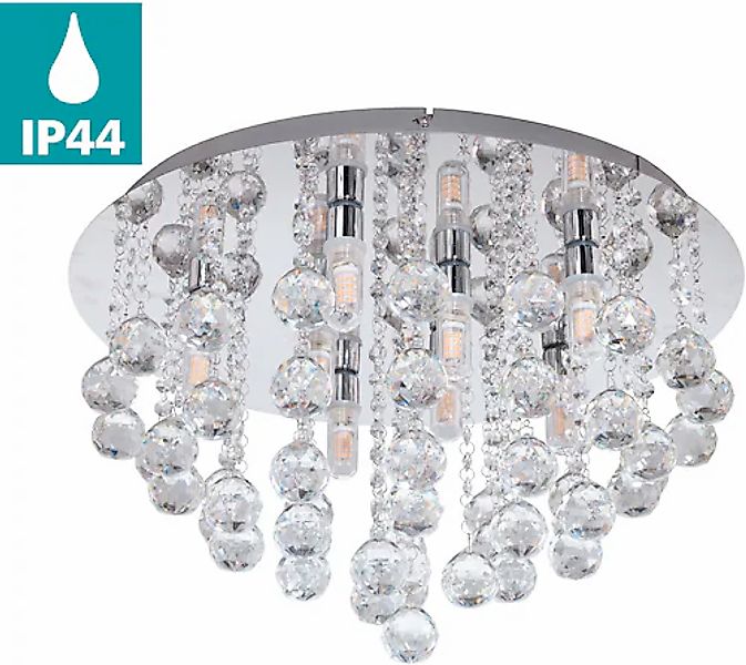 EGLO LED Deckenleuchte »ALMONTE« G9 1 Stk. Warmweiß chrom / spritzwasserges günstig online kaufen