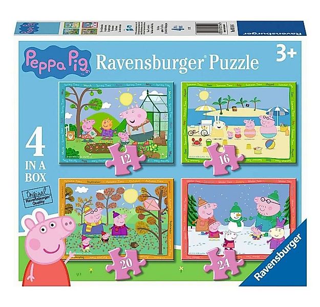 Peppa Pig Puzzle 4 in 1 Puzzle Box Pig Peppa Wutz Ravensburger Kinder Puzzl günstig online kaufen