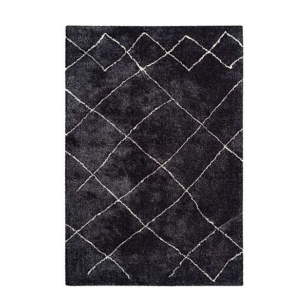 MeGusta Shaggy Hochflor Teppich Modern Anthrazit Polyester 120x170 cm Rosa günstig online kaufen