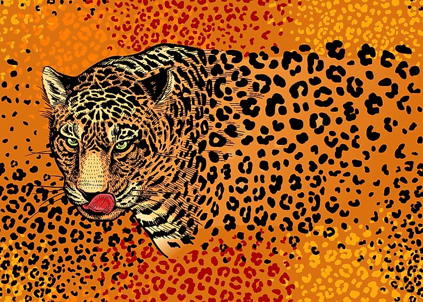 Papermoon Fototapete "ABSTRAKT DESIGN- LEOPARD" günstig online kaufen