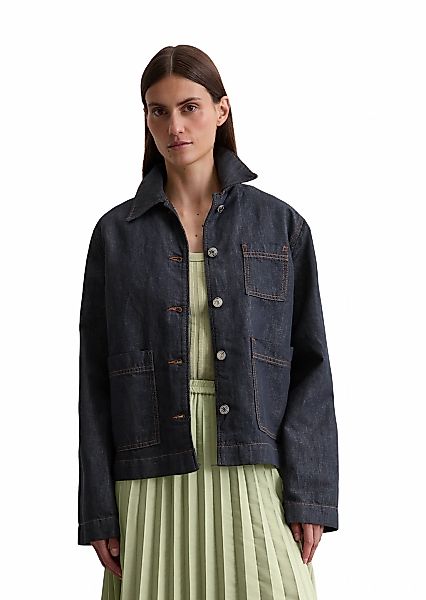 Marc OPolo Jeansjacke "aus Baumwolle-Leinen-Mix", ohne Kapuze günstig online kaufen