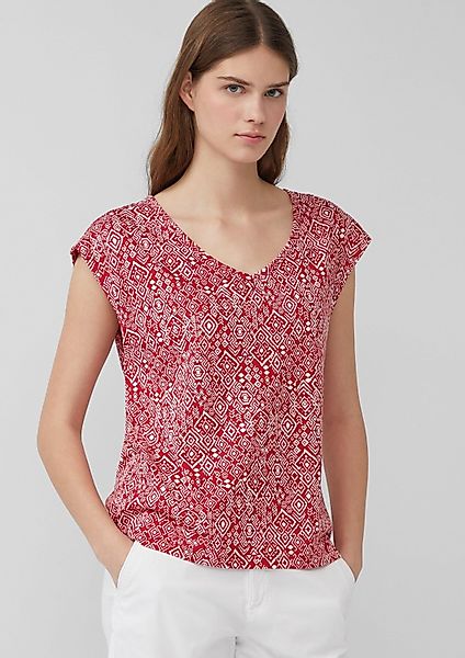 s.Oliver Kurzarmshirt T-Shirt T-Shirt mit weitem günstig online kaufen
