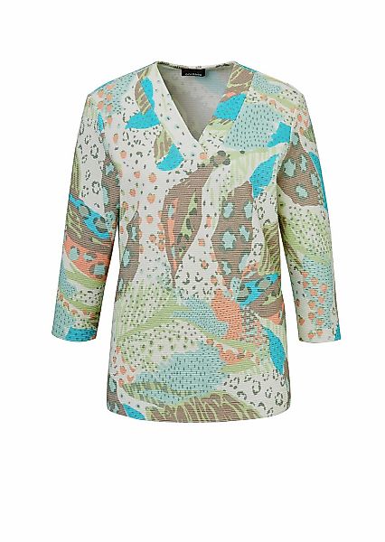 GOLDNER Print-Shirt "Kurzgröße Sweatshirt mit 3/4-Ärmeln" günstig online kaufen