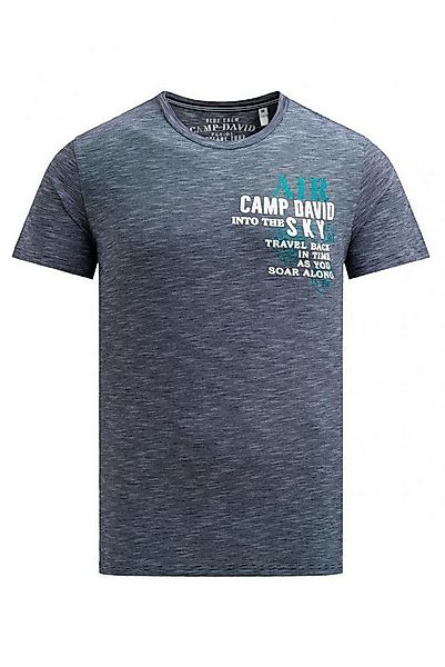 CAMP DAVID T-Shirt mit Streifen-Design und Rücken-Print günstig online kaufen
