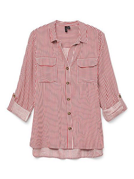 Vero Moda Blusenshirt Legeres Blusen Hemd mit Brusttaschen Krempelärmel VMB günstig online kaufen
