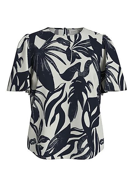 Vila Blusenshirt Blumenmuster, Rundhalsausschnitt, Kurzarm VILISA O-NECK 2/ günstig online kaufen