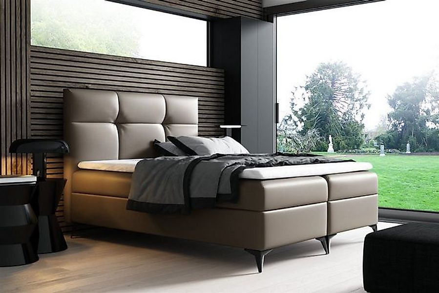 Fun Möbel Boxspringbett Boxspringbett Schlafzimmerbett FAITH in Kunstleder günstig online kaufen