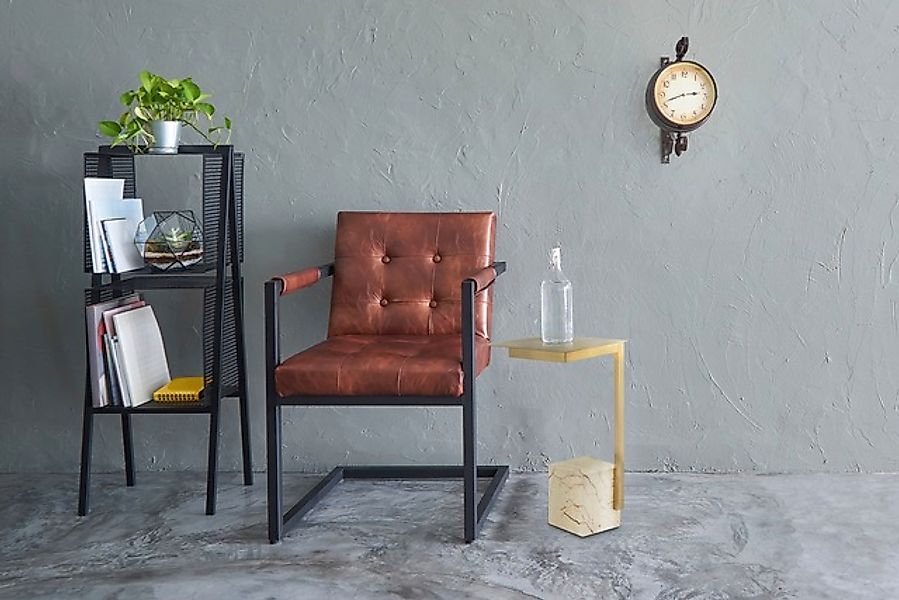 Kayoom Beistelltisch »Rocio 225, Passender Marmorfuß in kantigem Design« 1 günstig online kaufen