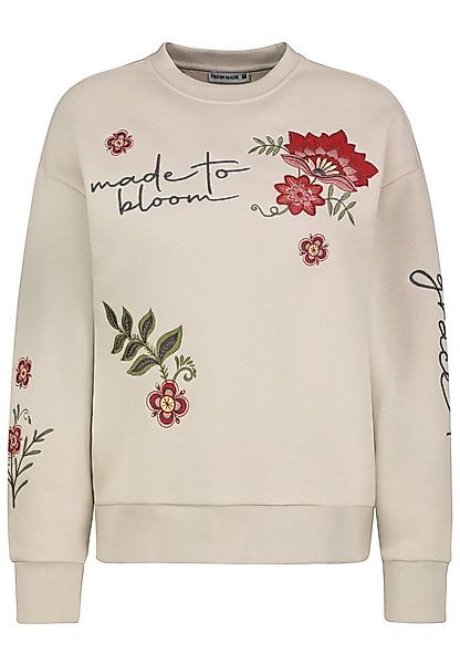 Fresh Made Sweatshirt Damen Pullover langarm bestickt Sweater, Sweatpullove günstig online kaufen