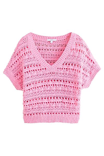 Next V-Shirt Häkel-Top mit V-Ausschnitt aus günstig online kaufen