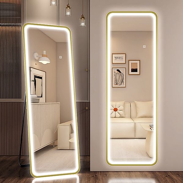 STARLEAD Standspiegel LED-Ganzkörperspiegel 150x50 cm, dimmbarer günstig online kaufen